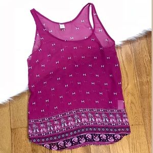 Old navy sheer tank shirt size small